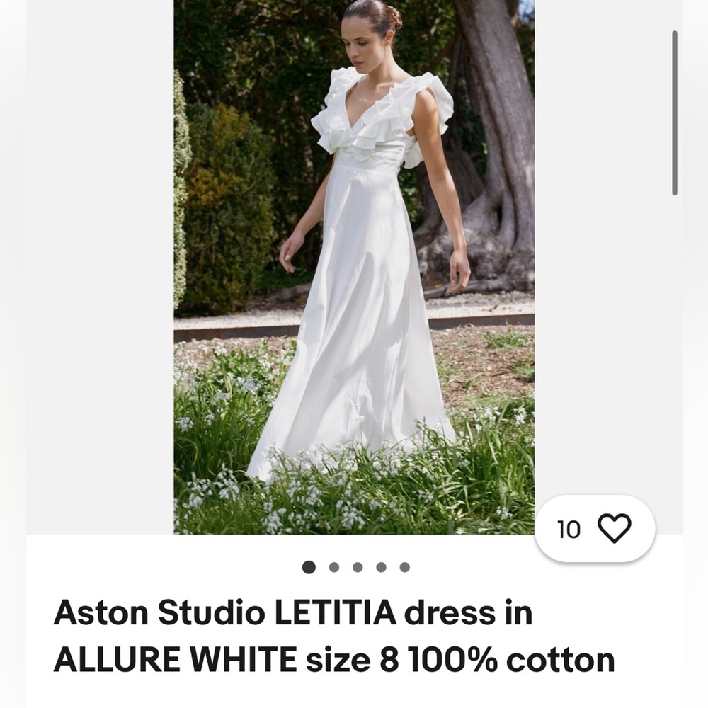 Aston Studio LETITIA dress in
ALLURE WHITE size 8 100% cotton new with tags